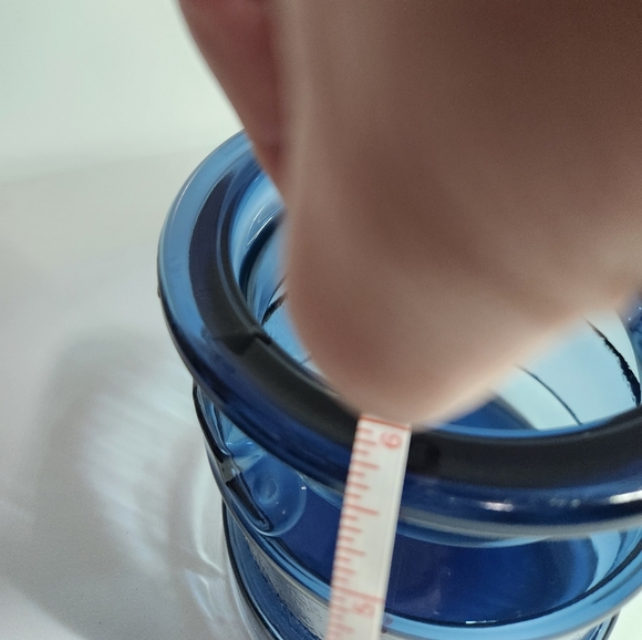 Vintage L.E. Smith Blue Glass Milk Can Canister - Picture 6 of 6